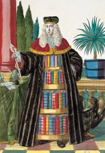 Doktor, gravering fra Assemblage des nouveau manouvries habilles av Martin Engelbrecht (1684-1756), Tyskland av Martin Engelbrecht