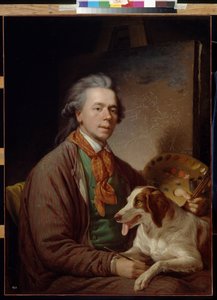 Selvportrett av Quadal, Martin Ferdinand (1736-1808). Olje på lerret