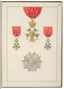 Side fra samling av franske og utenlandske ordrer