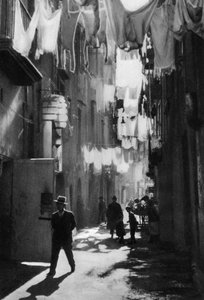 Smal gate i Napoli, Italia, 1937