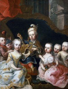 Portrett av Joseph II som barn med brødrene sine (Wien av Martin II Mytens or Meytens