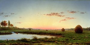 Haystacker på Newburyport Marshes, 1862 av Martin Johnson Heade