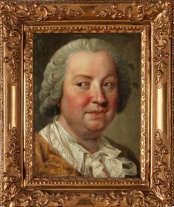 Selvportrett - Maleri av Martin van Meytens den yngre (1695-1770), olje på lerret, 36x26,5 cm - Selvportrett, olje på lerret av Martin van Meytens den yngre - Privat samling