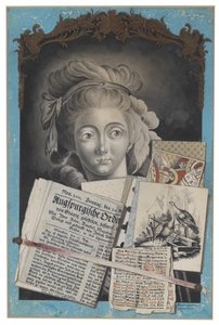 Trompe l#39;oeil med portrett av Martin Orthner