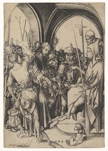 Kristus før Annas, ca. 1435-1491. av Martin Schongauer