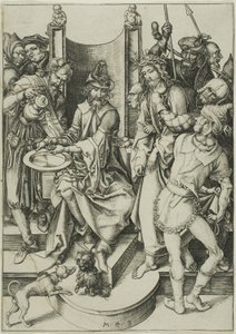Kristus før Pilatus, fra The Passion av Martin Schongauer