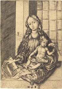 Madonna med en papegøye av Martin Schongauer