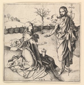 Noli me Tangere, ca. 1435-1491. av Martin Schongauer