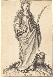 Sankt Agnes av Martin Schongauer