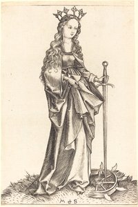 Den hellige Katarina av Alexandria av Martin Schongauer