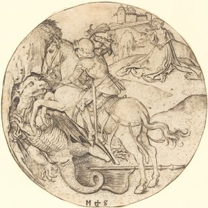 Saint George og dragen av Martin Schongauer