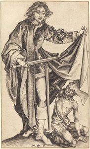 Saint Martin deler kappen sin av Martin Schongauer
