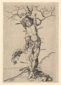 Saint Sebastian, ca. 1435-1491. av Martin Schongauer
