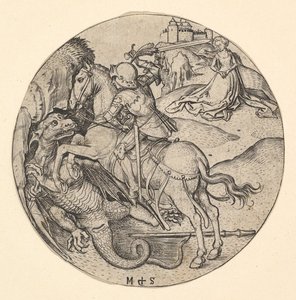 St. George Slaying the Dragon, ca. 1435-1491. av Martin Schongauer