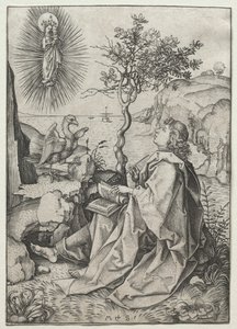 St. Johannes evangelisten på øya Patmos av Martin Schongauer