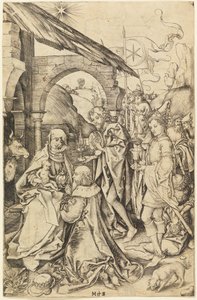 Tilbedelsen av magiene av Martin Schongauer