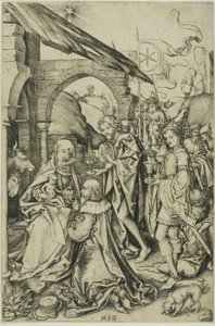 The Adoration of the Magi, fra The Life of Christ av Martin Schongauer