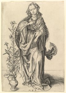 Bebudelsen: Jomfruen, ca. 1435-1491. av Martin Schongauer