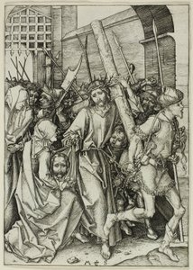 The Bearing of the Cross, fra The Passion av Martin Schongauer