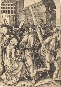 Korsbæringen med Saint Veronica av Martin Schongauer