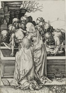 Gravleggingen, slutten av 1400-tallet av Martin Schongauer