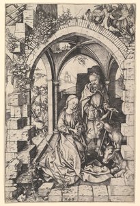 Fødselen, ca. 1435-1491. av Martin Schongauer