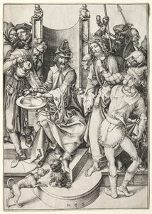 Lidenskapen: Kristus før Pilatus. av Martin Schongauer