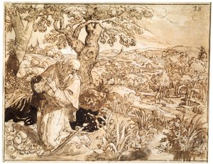 En eremitt, 1585-1586 av Maarten de Vos