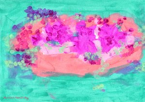 Blomsterkurv med roser av Martina Konitzky