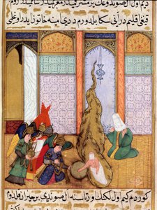 Fødselen til profeten Muhammad Miniature hentet fra "Siyer-i Nebi"" (Siyer i Nebi) episk dikt som forteller om livet til profeten Muhammed skrevet av Mustafa, sønn av Yusuf d