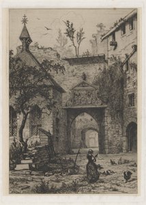 Inngang til Hollenfeltz Slott av Martinus Antonius Kuytenbrouwer jr.