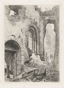 Vianden slott av Martinus Antonius Kuytenbrouwer jr.