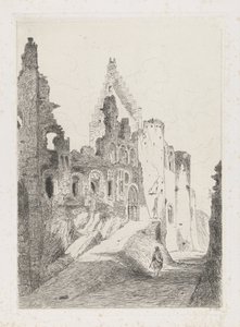 Ruinene av slottet Vianden av Martinus Antonius Kuytenbrouwer jr.