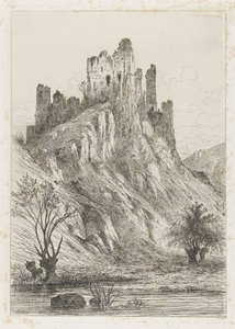 Ruin av slottet Montaigle av Martinus Antonius Kuytenbrouwer jr.