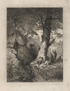 Krigere hviler under et tre av Martinus Antonius Kuytenbrouwer jr.