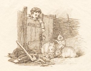 Illustrasjon til "Halv hundre fabler for barn" av Hey av Martinus Rørbye