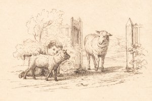 Illustrasjon til "Halv hundre fabler for barn" av Hey av Martinus Rørbye
