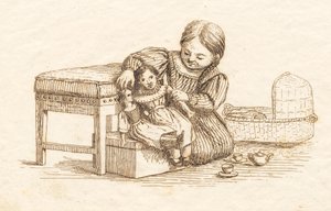Illustrasjon til "Halv hundre fabler for barn" av Hey av Martinus Rørbye