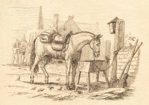 Illustrasjon til "Halv hundre fabler for barn" av Hey av Martinus Rørbye