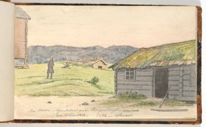 Landskap med gårder av Martinus Rørbye