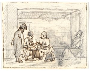 Brettspillende orientalere av Martinus Rørbye