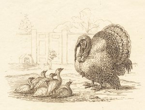 Illustrasjon til "Halv hundre fabler for barn" av Hey av Martinus Rørbye