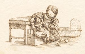 Illustrasjon til "Halv hundre fabler for barn" av Hey av Martinus Rørbye
