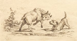 Illustrasjon til "Halv hundre fabler for barn" av Hey av Martinus Rørbye