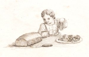 Illustrasjon til "Halv hundre fabler for barn" av Hey av Martinus Rørbye