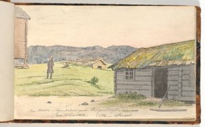 Landskap med gårder av Martinus Rørbye