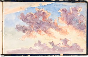 Skystudie. En solnedgang himmel av Martinus Rørbye