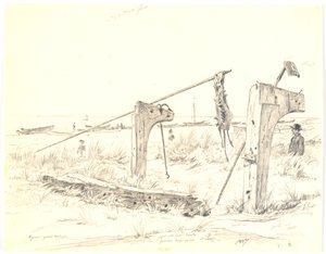 Strandtomt med båtplass, Skagen av Martinus Rørbye