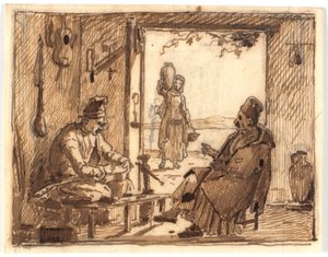 Verkstedscene av Martinus Rørbye