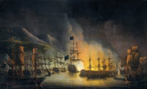 Bombardementet av Alger (26.–27. august 1816) av Martinus Schouman (signed by artist)